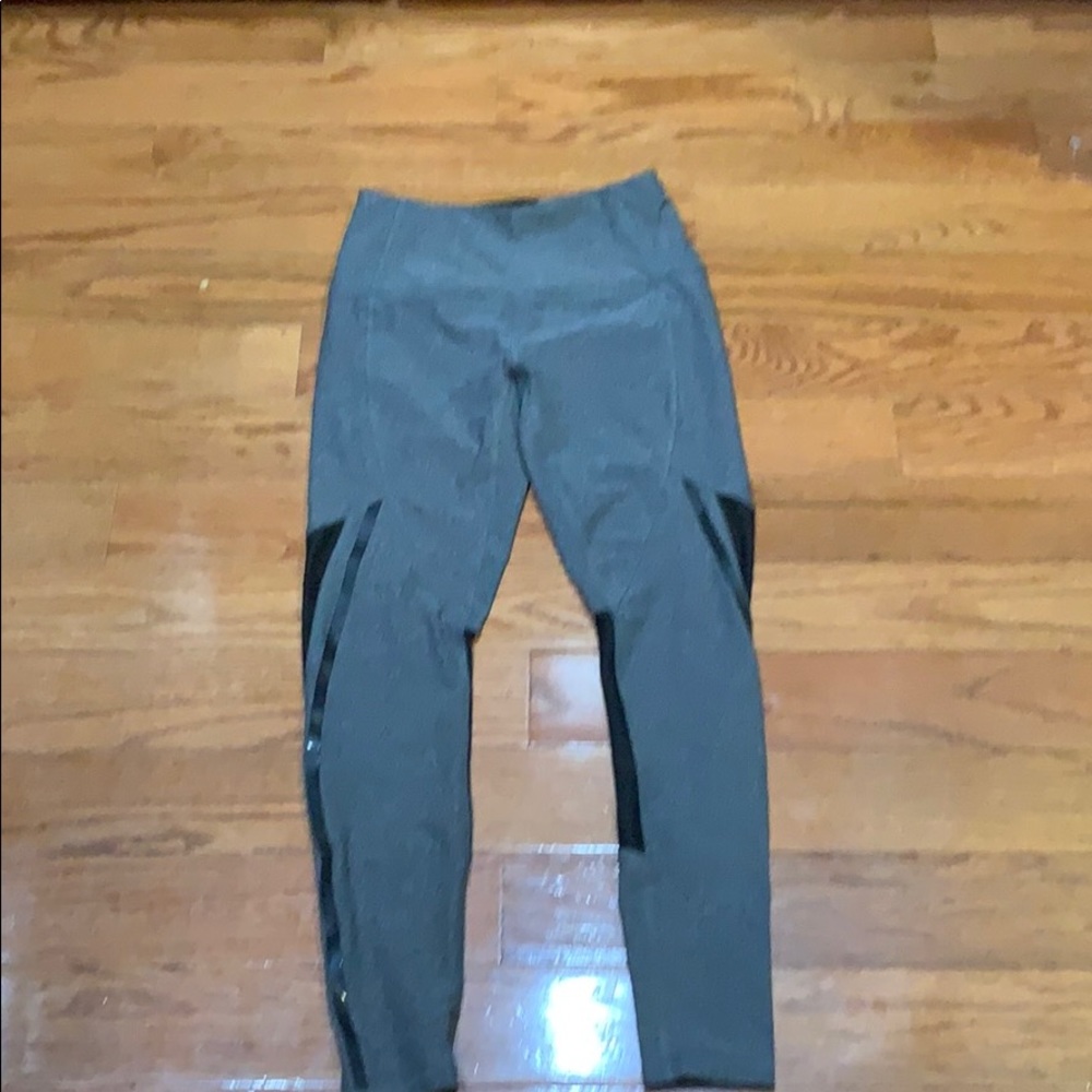 RBX active grey black athletic yoga pants mesh